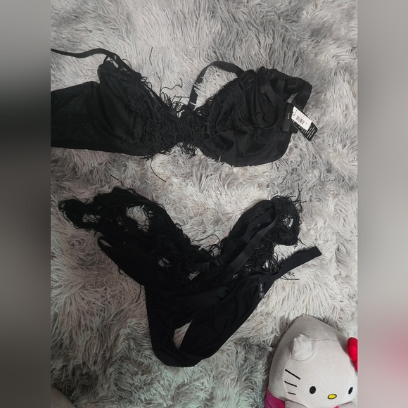 🍂🍁🍁Nwt Torrid 2x bra 1x Panty Fringe Strappy Longline Bra & Panty Set - Picture 4 of 8